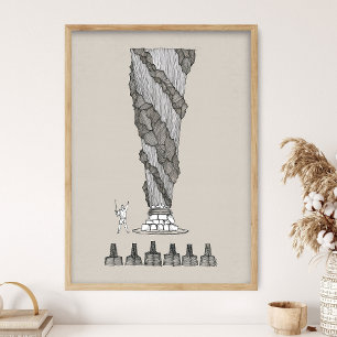 Elia op de berg Karmel, Vuur uit de Hemel, Kunst a Poster