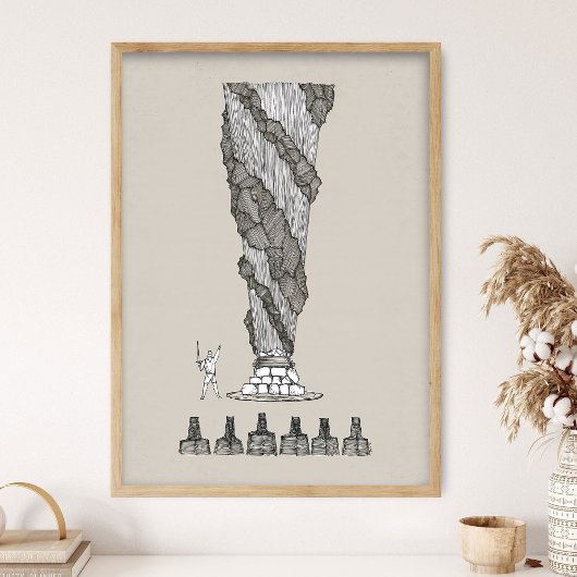 Elia op de berg Karmel, Vuur uit de Hemel, Kunst a Poster
