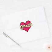 Eliana - Aangepaste hart Tattoo Ronde Sticker (Envelop)