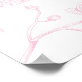 Eliana | Aangepaste Roze Teddybeer Nursery Design Poster (Hoek)