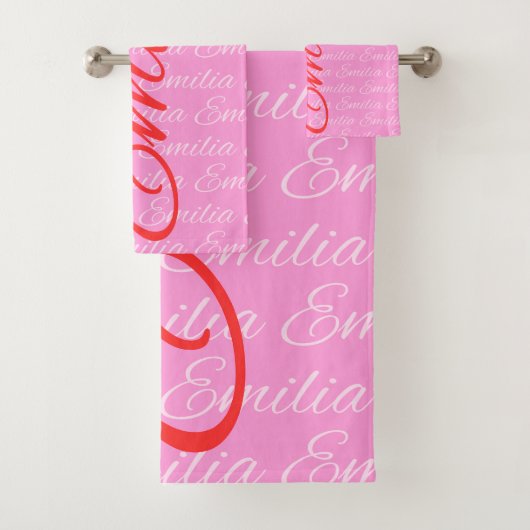 Eliana Herhalend Naam Patroon  Bad Handdoek (Insitu)