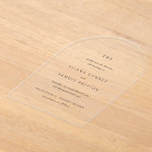 Eliana Monogram Classic Wedding Save the Date Acryl Uitnodigingen (Laagn)