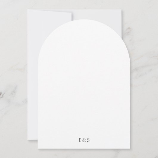 Eliana Monogram Klassieke bruiloft Kaart (Achterkant)