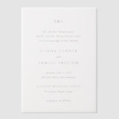 Eliana Monogram Klassieke bruiloft Vellum Uitnodigingen (Voorkant)