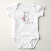 Eliana Name Baby Outfit Letter Floral Romper Girl (Voorkant)