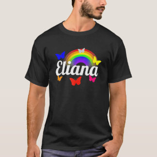 Eliana Name Introduction Kidcore Rainbow Hallo Kin T-shirt