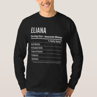 Eliana  Nutritional Facts Serving Size Calories T-shirt