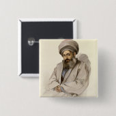 Elias - Jacobite Priest van Mesopotamia Vierkante Button 5,1 Cm (Voorkant /achterkant)