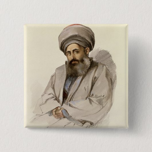 Elias - Jacobite Priest van Mesopotamia Vierkante Button 5,1 Cm (Voorkant)