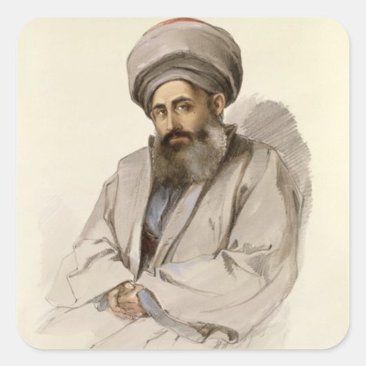 Elias - Jacobite Priest van Mesopotamia Vierkante Sticker (Voorkant)