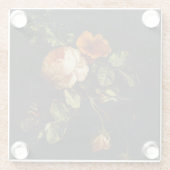 Elias van den Broeck, stil leven met Rozen Glazen Onderzetter (Achterkant)