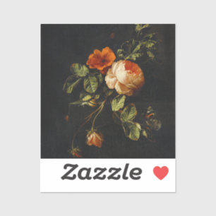 Elias van den Broeck, stil leven met Rozen Sticker