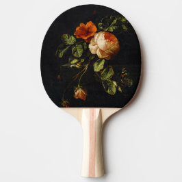 Elias van den Broeck, stil leven met Rozen Tafeltennisbatje