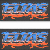 Elias Vorname Name Graffiti Aufkleber Sticker (Voorkant)