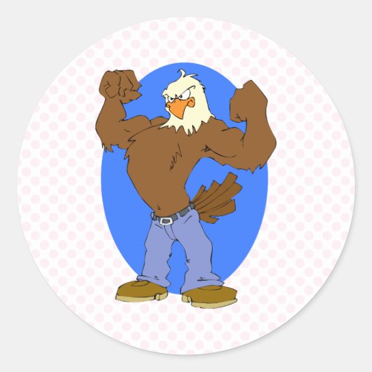 Eliav Eagle Ronde Sticker (Voorkant)