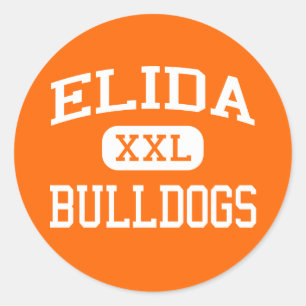 Elida - Bulldogs - Elida High School - Elida Ohio Ronde Sticker