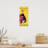 ELIDA CREMES Duitse Cosmetics Cream Beauty Lotion Poster (Keuken)