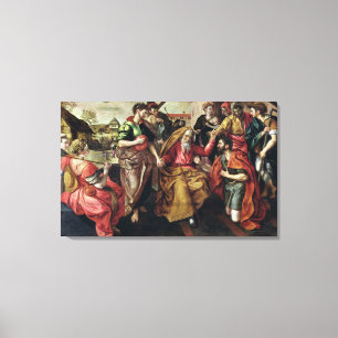 Eliezer Asking for Rebecca to Marry Isaac, 1562 Canvas Afdruk