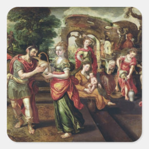 Eliezer en Rebecca bij The Well, 1562 Vierkante Sticker