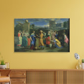 Eliezer en Rebecca bij The Well, 1648 (olie op can Canvas Afdruk (Insitu (Woonkamer))