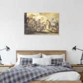 Eliezer en Rebecca bij The Well Canvas Afdruk (Insitu (Slaapkamer))