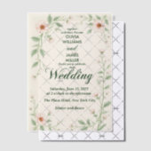 Eligant eenvoudige Vellum bruiloft uitnodiging ove (Offset (Uitnodiging))