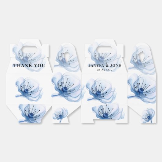  eligine bedankdoosjes (Ongevouwen)