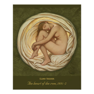 Elihu Vedder Heart van het roos 1891-2 Poster
