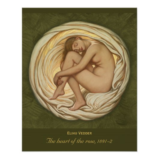 Elihu Vedder Heart van het roos 1891-2 Poster (Voorkant)