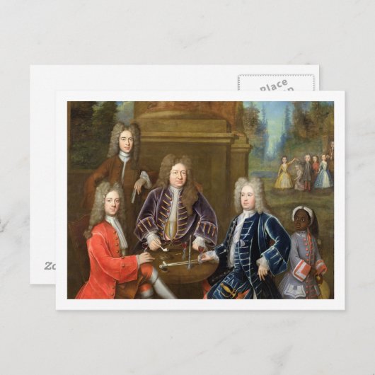 Elihu Yale (1648-1721), tweede hertog van Devonshi Briefkaart (Voorkant / Achterkant)