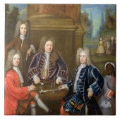 Elihu Yale (1648-1721), tweede hertog van Devonshi Tegeltje (Voorkant)