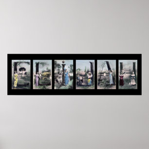 ELIJAH  alfabet Letter Name Art Poster