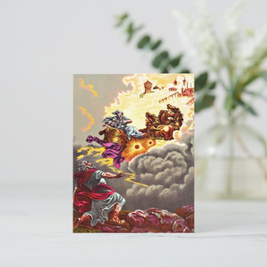 Elijah Ascends tot briefkaart in de hemel (Staand voorkant)