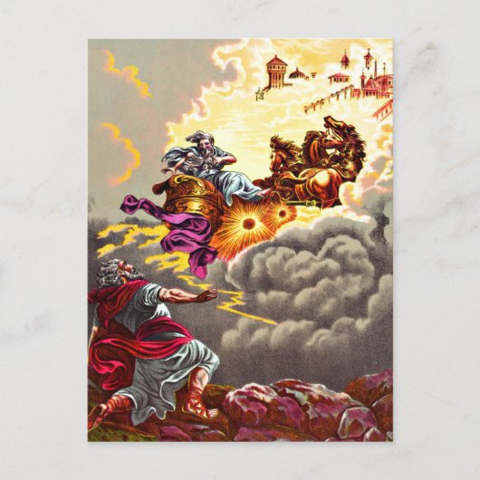 Elijah Ascends tot briefkaart in de hemel
