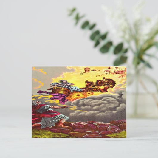 Elijah Ascends tot briefkaart in de hemel (Staand voorkant)