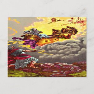 Elijah Ascends tot briefkaart in de hemel