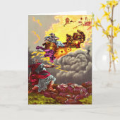 Elijah Ascends tot Wenskaart in de hemel Kaart (Gele Bloem)