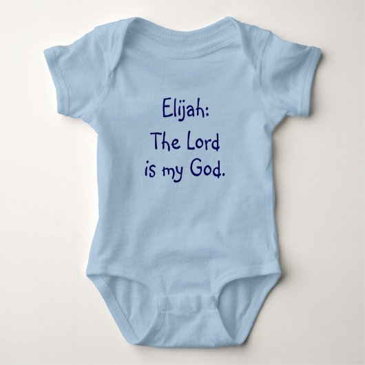 Elijah Baby Name Betekenis Bodysuit (Voorkant)