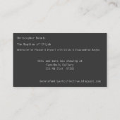 Elijah Card Visitekaartje (Achterkant)