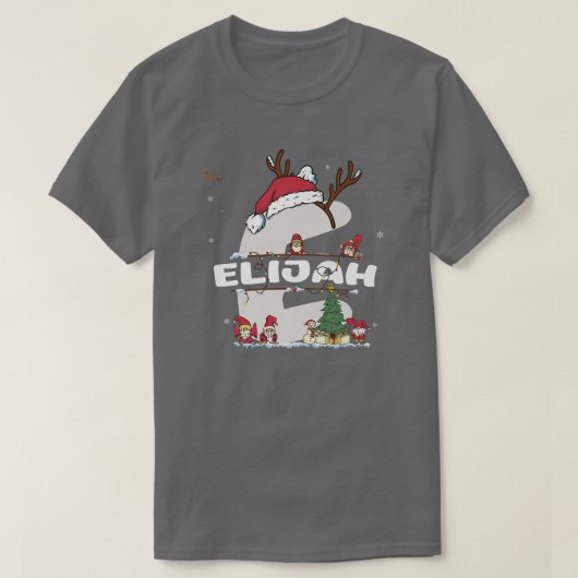 Elijah Christmasw Elijah Name voor grappige verhal T-shirt (Design voorkant)
