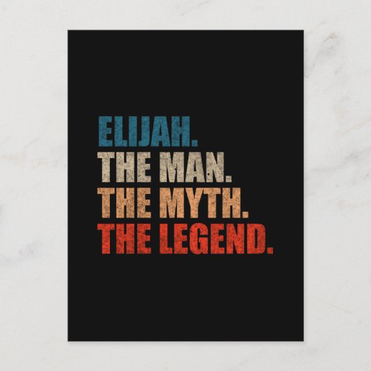Elijah De Man De Mythe De Legende Briefkaart (Voorkant)