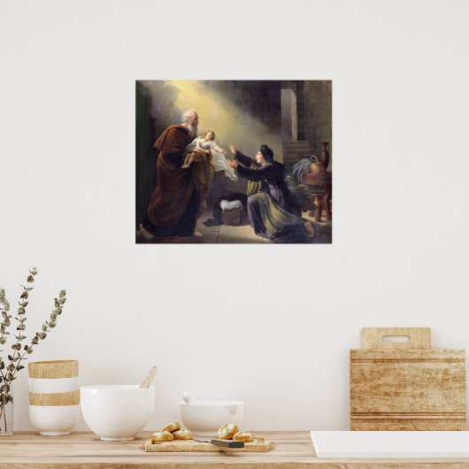 Elijah die de zoon weergeeft poster (Keuken)