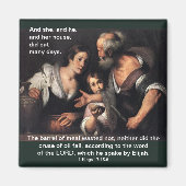 Elijah en de weduwe van Zarephath - Magnet (Voorkant)