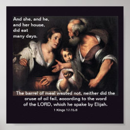 Elijah en de weduwe van Zarephath - Poster