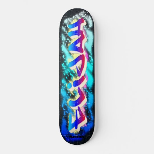 ELIJAH Gepersonaliseerd graffiti skateboard (Voorkant)