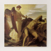 Elijah in de wildernis door Lord Frederic Leighton Legpuzzel (Verticaal)