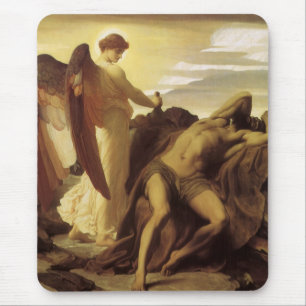 Elijah in de wildernis door Lord Frederic Leighton Muismat
