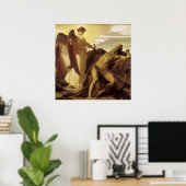 Elijah in de wildernis door Lord Frederic Leighton Poster (Thuiskantoor)