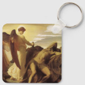 Elijah in de wildernis door Lord Frederic Leighton Sleutelhanger (Achterkant)