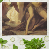 Elijah in Wilderness door Lord Frederic Leighton Theedoek (Gevouwen)